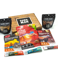 Damn, Man Snacks Adventure Tour Nut and Meat Gift Box with handcrafted kettle-cooked nuts and mouthwatering meats