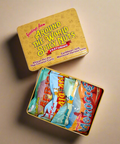 Around the World Spicy Nuts Sampler Tin with globally inspired flavors in an open box