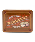 Southern BBQ Peanuts Men's Gift Tin featuring Texas, Memphis, Carolina flavors in brown 12 oz gourmet sampler.