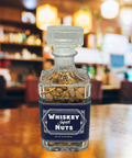 DM Snacks Whiskey Infused Nuts Glass Decanter 18 Oz