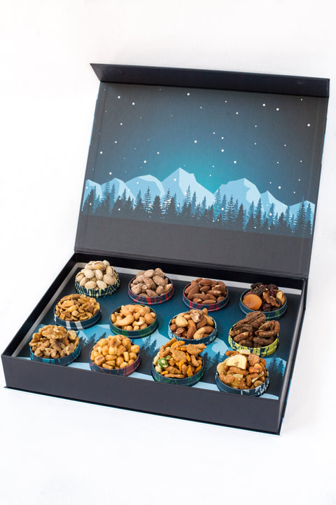 Gourmet Nuts in 12 Tins for Damn, Man Snacks Advent Calendar photo
