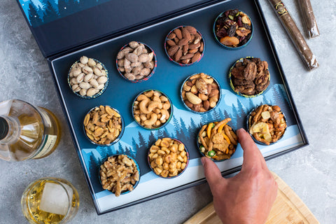 Finger Snacks in 12 Tins of Gourmet Nut Advent Calendar photo