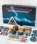 12 Days of Winter Wonder - Savory Meat Sticks & Nut Medley gift set with assorted flavored nuts and meat sticks in holiday packaging.