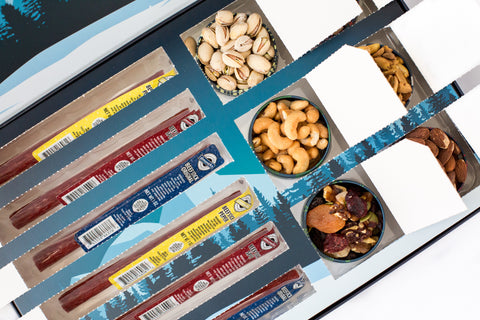 Beef Sticks and Tins of Nuts in Snack Advent Calendar photo