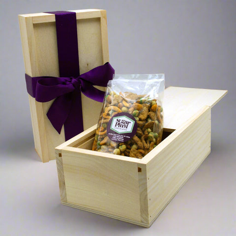 Taproom Nut Mix – 1 Pound in Wooden Gift Box | Sweet & Spicy Gourmet Snack