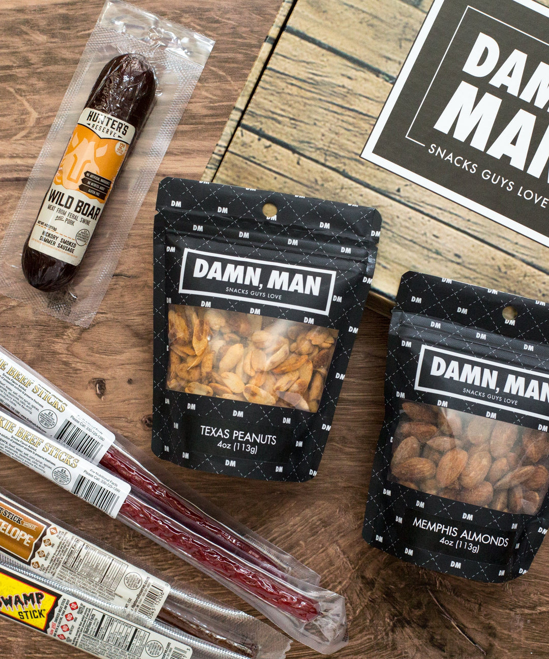 Damn, Man Snacks Guys Love Premium Nuts Nuts & Exotic Meats Box Damn, Man Snacks