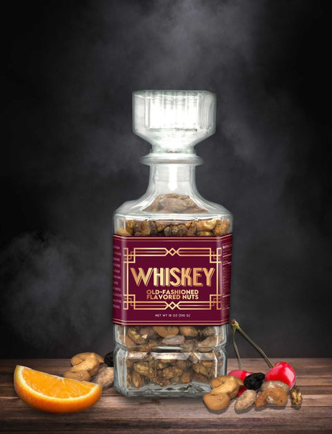 Whiskey Old-fashioned Flavored Nuts Decanter photo